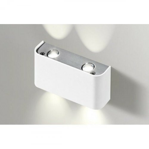 Бра Azzardo AZ0762 Ginno 2 (white/aluminium) (GM1200-WH-ALU) (76078)