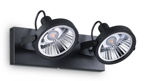 Спот  Ideal  Lux  GLIM  PL2  NERO  (200248)  (23061)