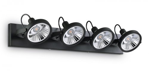 Спот  Ideal  Lux  GLIM  PL4  NERO  (200255)  (23251)