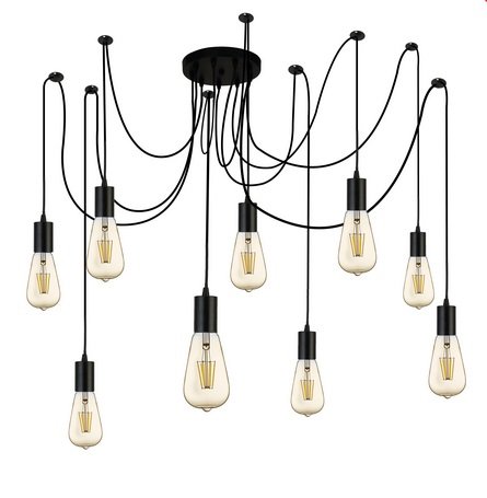 Підвісний світильник Searchlight 9669-9BK Squiggle