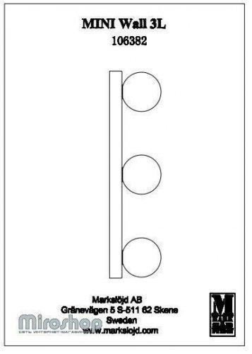 Бра для ванной Markslojd 106382 MINI (88441)