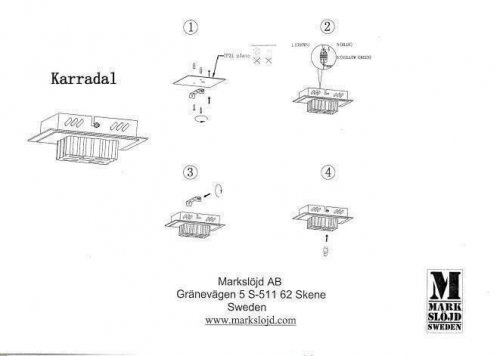 Світильник для ванною Markslojd 103094 KARRADAL (72919) 