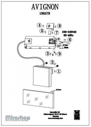 Світильник для ванною Markslojd 106579 AVIGNON (94509)