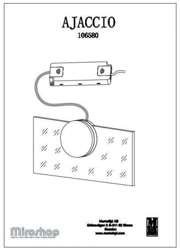 Світильник для ванною Markslojd 106580 AJACCIO (94510) 