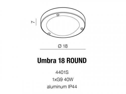 Потолочный светильник Azzardo AZ1596 Umbra 18 round (4401S) (15698)