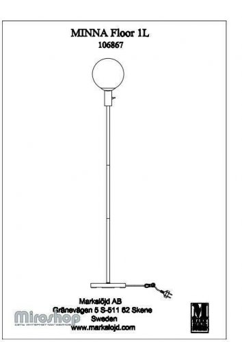 Торшер Markslojd 106867 MINNA (94572)