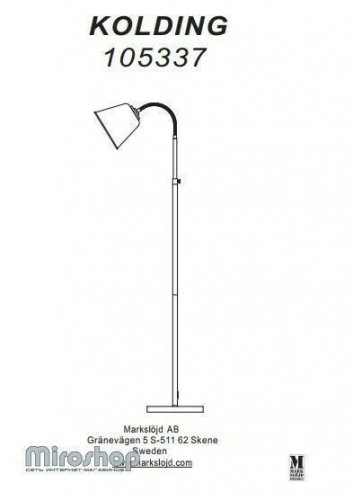 Торшер Markslojd 105337 KOLDING (72358)