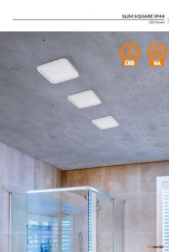 Потолочный  светильник  Azzardo  AZ2837  Slim  15  Square  3000K  IP44  (white)