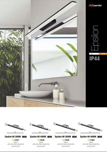 Настінний світильник Azzardo AZ3350 Epsilon 90 4000K (black) 