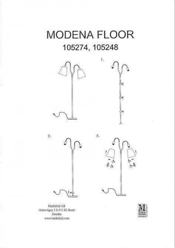 Торшер Markslojd 105274 MODENA (64351)