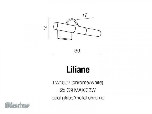Светильник для ванной Azzardo AZ1297 Liliane (LW1502-CH-WH) (15974)