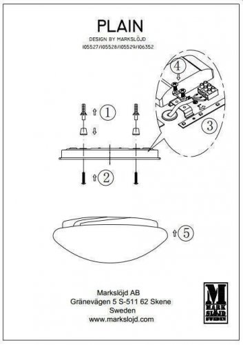 Уличный светильник Markslojd 105529 PLAIN LED (72664)