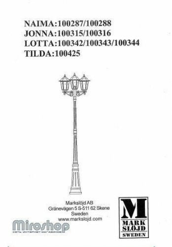 Ліхтарний стовп Markslojd 100315 JONNA (72994)