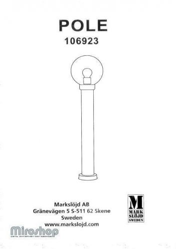 Парковий світильник Markslojd 106923 CARIS (94563)