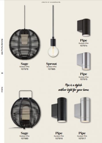 Настінний світильник Markslojd 107915 PIPE