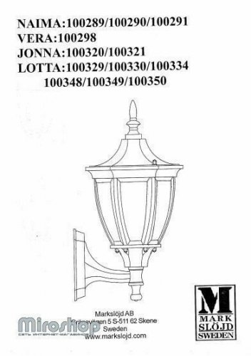 Вуличний світильник Markslojd 100298 VERA (47197)