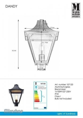 Плафон Markslojd 107120 DANDY (18202) 