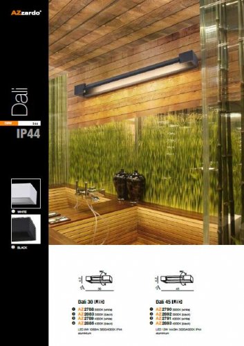 Настенный светильник Azzardo AZ2892 Dali 45 3000K (black)