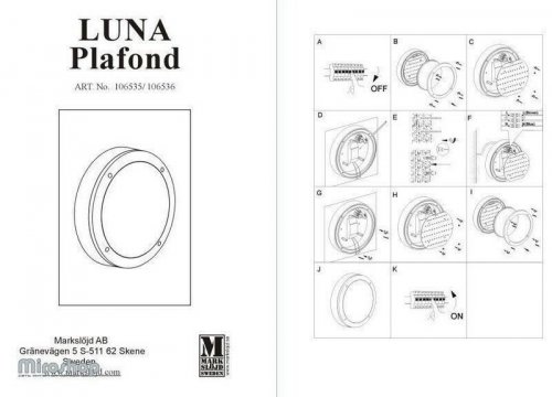 Вуличний світильник Markslojd 106536 LUNA (94552)