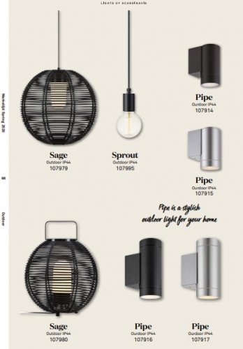Настінний світильник Markslojd 107914 PIPE