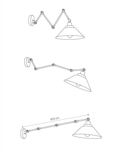 Настінний світильник Nowodvorski 9126 PANTOGRAPH (23529)