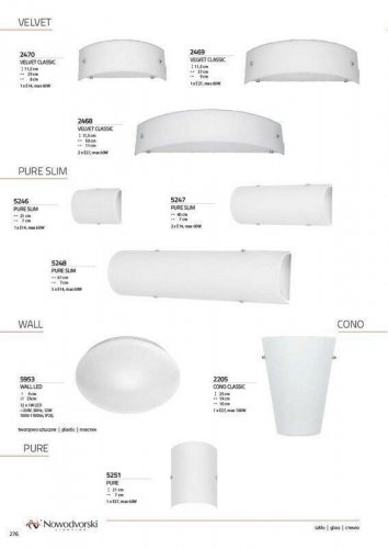 Светильник  настенный  Nowodvorski  2468  VELVET  classic  L  (66877)