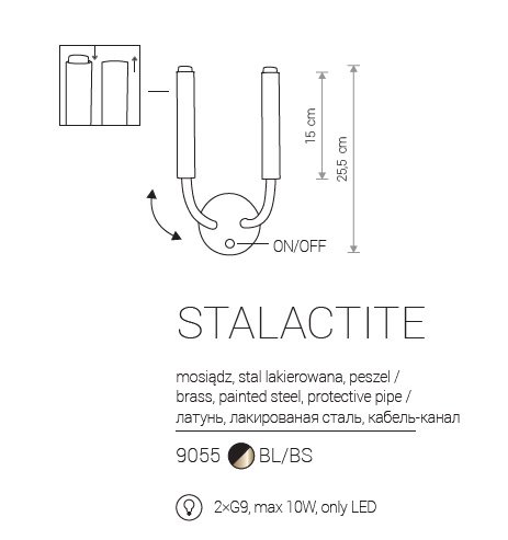 Настенный светильник Nowodvorski 9055 STALACTITE (23501)