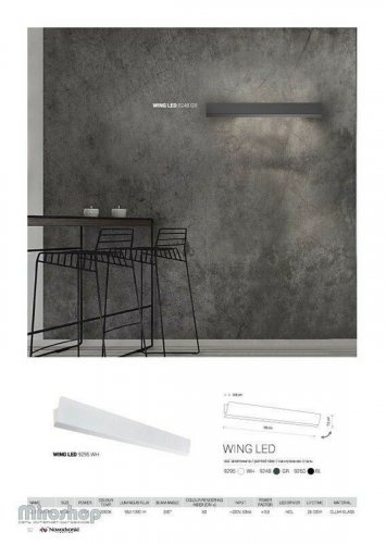 Настінний світильник Nowodvorski 9295 WING LED White (11726) 