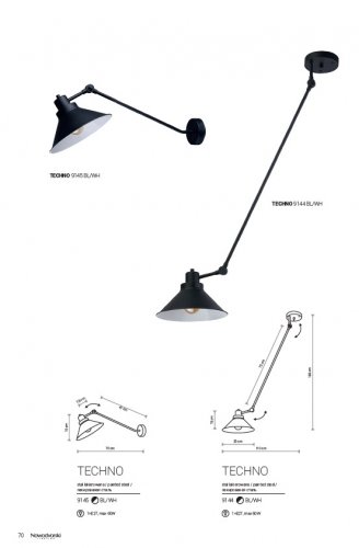 Настінний світильник Nowodvorski 9145 TECHNO (23408)