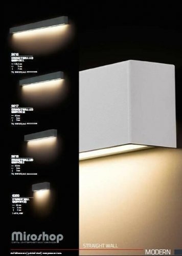 Бра Nowodvorski 9618 STRAIGHT WALL LED Graphite S (93104)