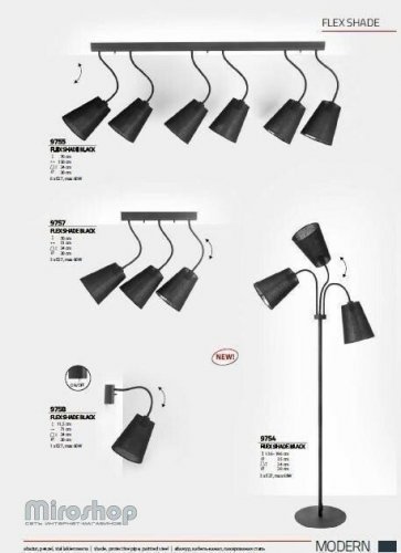 Бра Nowodvorski 9758 FLEX SHADE Black (93011)
