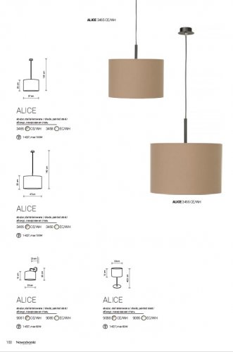 Настінний світильник Nowodvorski 9080 ALICE Ecru