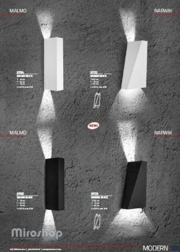 Бра Nowodvorski 9702 NARWIK White (93106) 