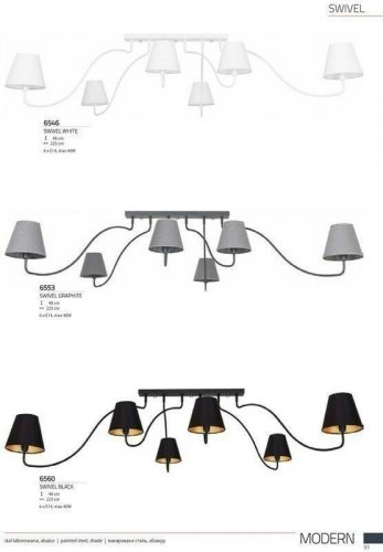 Люстра Nowodvorski 6560 SWIVEL Black (78736)