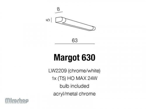 Світильник для ванною Azzardo AZ1304 Margot 630 (LW2209-CH-WH) (15976)