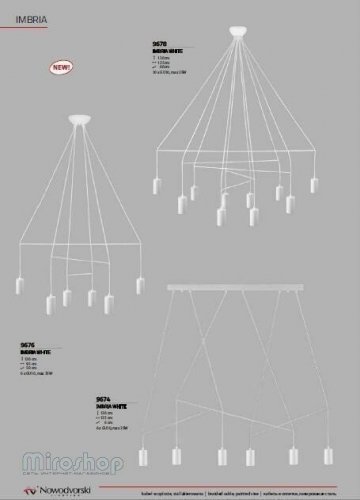Люстра Nowodvorski 9678 IMBRIA White (93044)