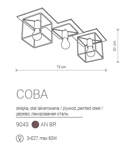 Люстра Nowodvorski 9043 COBA ANTIQUE (23500)