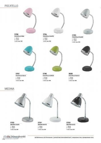 Настольная лампа Nowodvorski 5828 POCATELLO Black (78756)