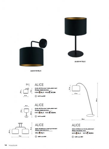 Настільна лампа Nowodvorski 9091 ALICE Gold (23428)