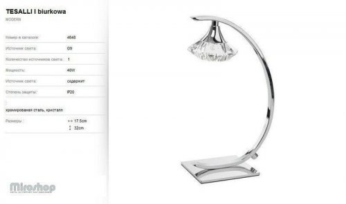 Настільна лампа Nowodvorski 4648 TESALLI (65579)