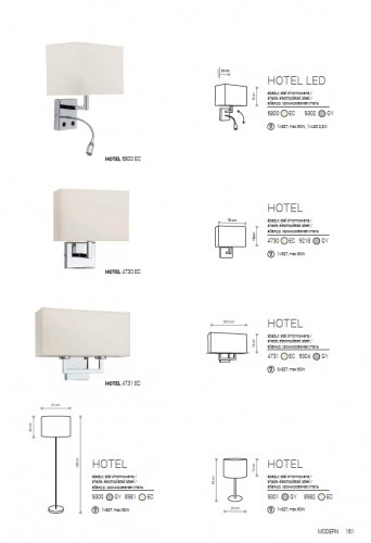 Настольная лампа Nowodvorski 8982 HOTEL Ecru (27333)