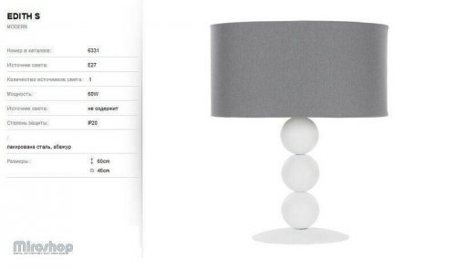 Настільна лампа Nowodvorski 6331 EDITH (78748) 