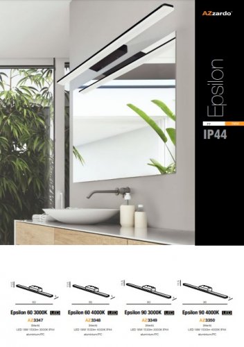 Настінний світильник Azzardo AZ3349 Epsilon 90 3000K (black)