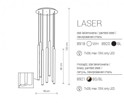 Підвісний світильник Nowodvorski 8921 LASER SOLID BRASS (23353)