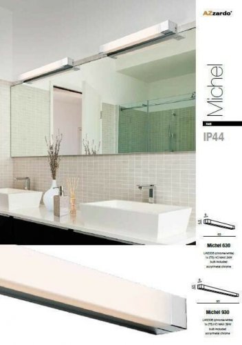 Світильник для ванною Azzardo AZ1303 Michel 930 (LW2306-CH-WH) (15662)