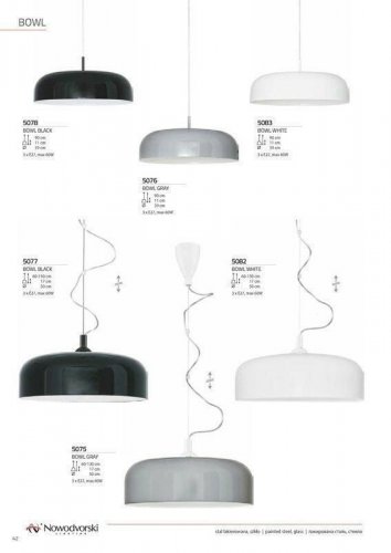 Світильник підвісний Nowodvorski 5077 BOWL Black L (66443)