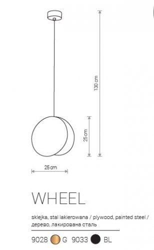 Підвісний світильник Nowodvorski 9033 WHEEL Black