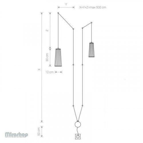 Підвісний світильник Nowodvorski 9263 DOVER Black KABEL (12317)