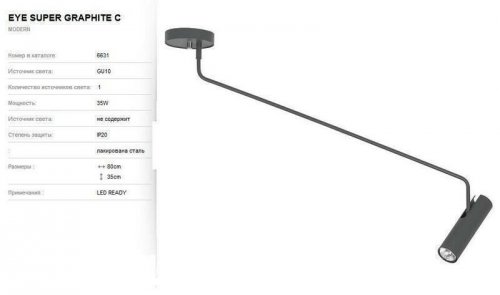 Підвісний світильник Nowodvorski 6631 EYE SUPER Graphite (78603)