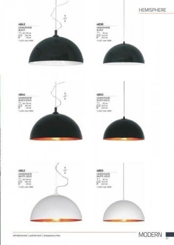 Светильник  подвесной  Nowodvorski  4840  HEMISPHERE  Black-Gold  (57862)